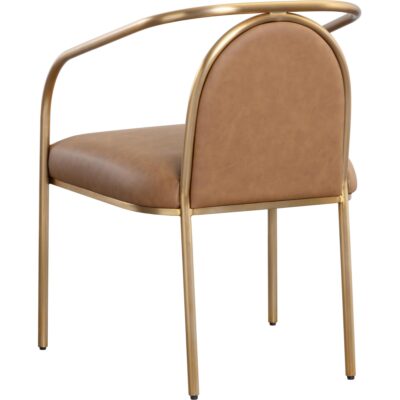 Cicero Dining Armchair - Milliken Cognac 111237 111237 CICERO DINING ARMCHAIR MILLIKEN COGNAC 3