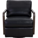 Castell Swivel Lounge Chair - Brown - Cortina Black Leather 8 Castell Swivel Lounge Chair - Brown - Cortina Black Leather 111248 111248 CASTELL SWIVEL LOUNGE CHAIR BROWN CORTINA BLACK LEATHER 1