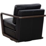 Castell Swivel Lounge Chair - Brown - Cortina Black Leather 10 Castell Swivel Lounge Chair - Brown - Cortina Black Leather 111248 111248 CASTELL SWIVEL LOUNGE CHAIR BROWN CORTINA BLACK LEATHER 3