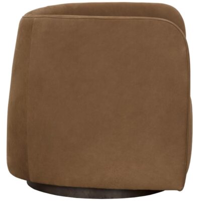 Emilie Swivel Lounge Chair - Nubuck Caramel Leather 111250 111250 EMILIE SWIVEL LOUNGE CHAIR NUBUCK CARAMEL LEATHER 2