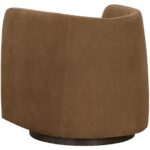 Emilie Swivel Lounge Chair - Nubuck Caramel Leather 10 Emilie Swivel Lounge Chair - Nubuck Caramel Leather 111250 111250 EMILIE SWIVEL LOUNGE CHAIR NUBUCK CARAMEL LEATHER 3