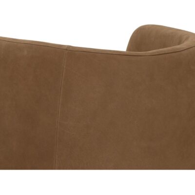 Emilie Swivel Lounge Chair - Nubuck Caramel Leather 111250 111250 EMILIE SWIVEL LOUNGE CHAIR NUBUCK CARAMEL LEATHER 8