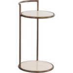 Parga End Table - Rustic Bronze - Travertine Look 7 Parga End Table - Rustic Bronze - Travertine Look 111256 111256 PARGA END TABLE RUSTIC BRONZE TRAVERTINE LOOK 1