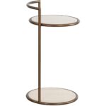 Parga End Table - Rustic Bronze - Travertine Look 8 Parga End Table - Rustic Bronze - Travertine Look 111256 111256 PARGA END TABLE RUSTIC BRONZE TRAVERTINE LOOK 2
