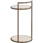 Parga End Table - Rustic Bronze - Travertine Look 9 Parga End Table - Rustic Bronze - Travertine Look 111256 111256 PARGA END TABLE RUSTIC BRONZE TRAVERTINE LOOK 3