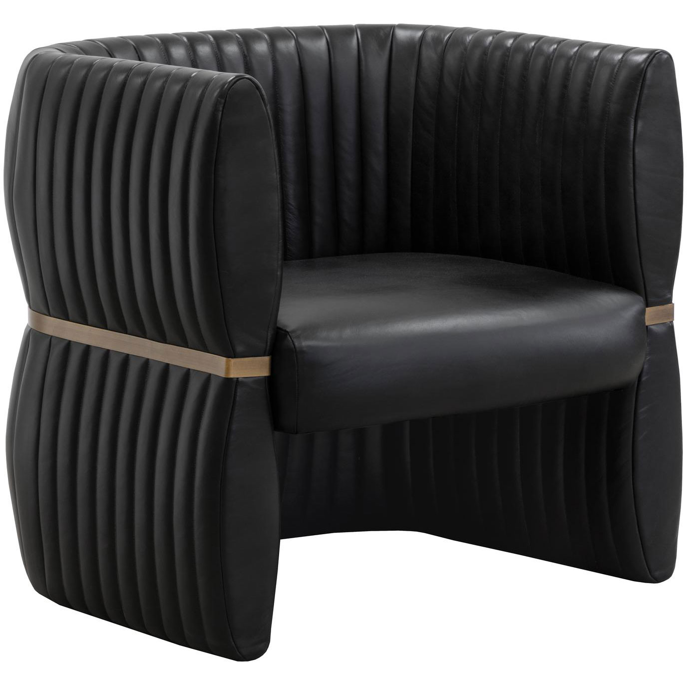 Tryor Lounge Chair - Vintage Black Night Leather 1 Tryor Lounge Chair - Vintage Black Night Leather
