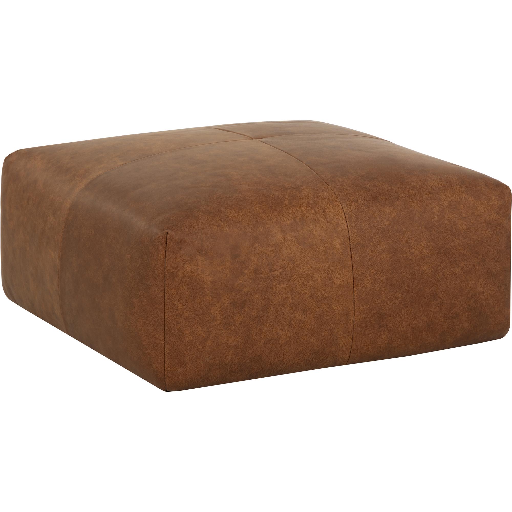 Elio Ottoman - Cognac Leather 1 Elio Ottoman - Cognac Leather
