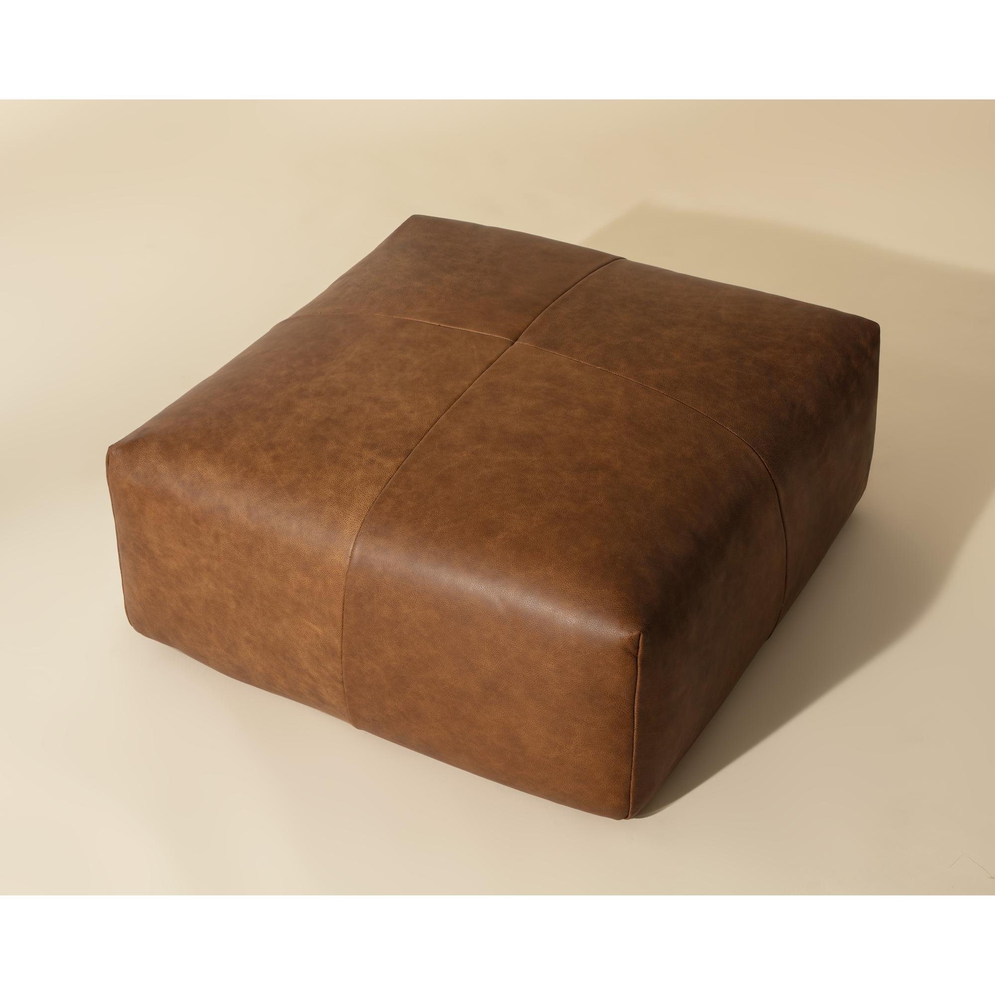 Elio Ottoman - Cognac Leather 7 Elio Ottoman - Cognac Leather - Image 7