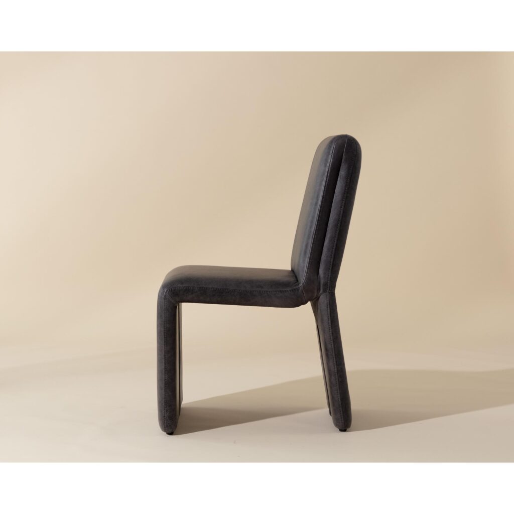 Cascata Dining Chair - Marseille Black Leather - Image 3