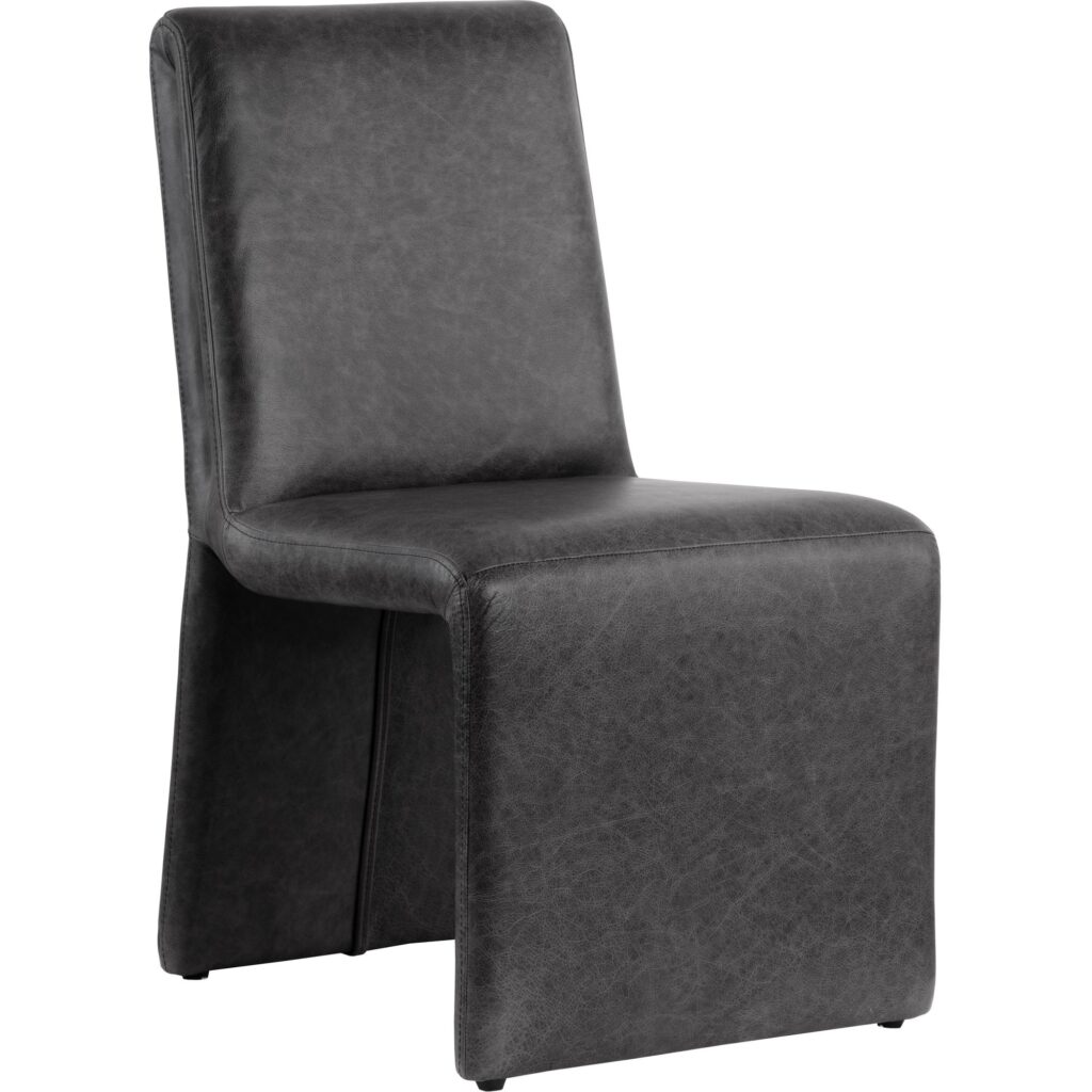 Cascata Dining Chair - Marseille Black Leather - Image 8