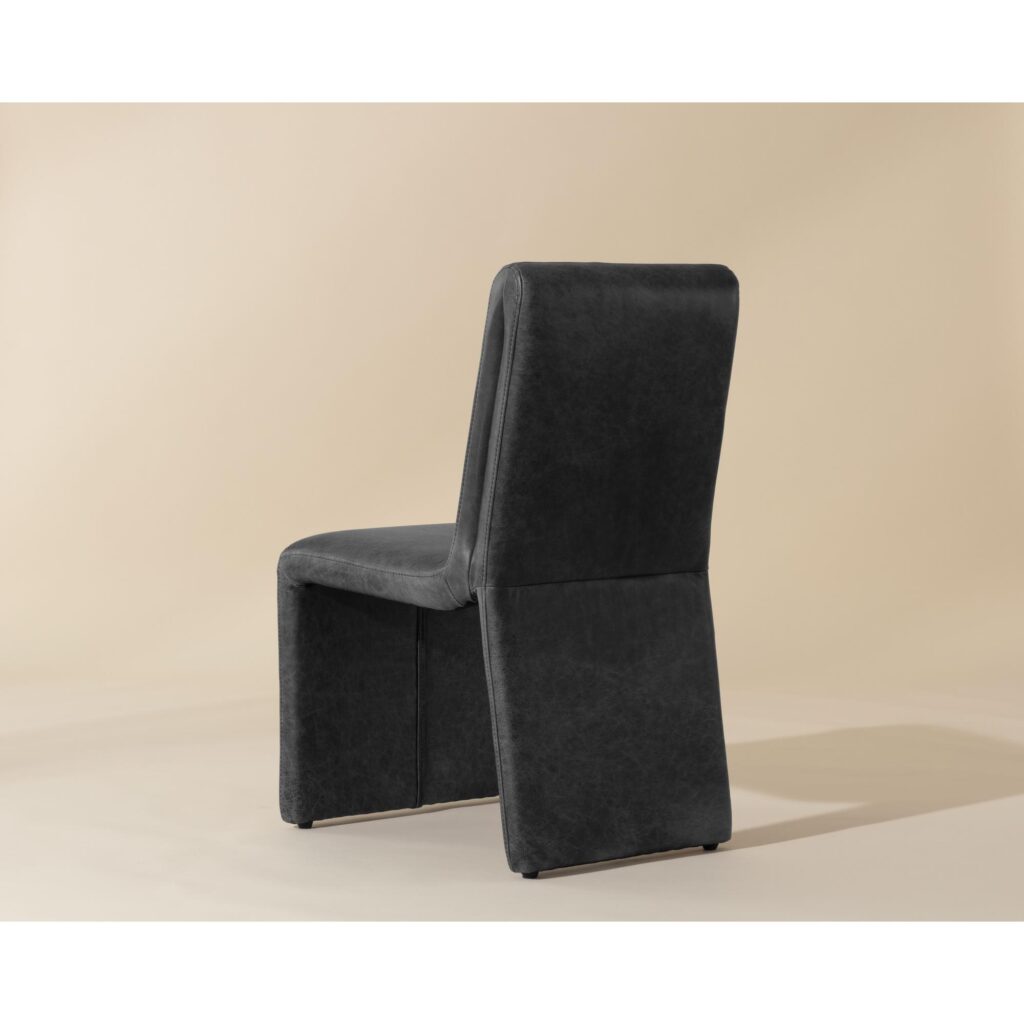 Cascata Dining Chair - Marseille Black Leather - Image 4