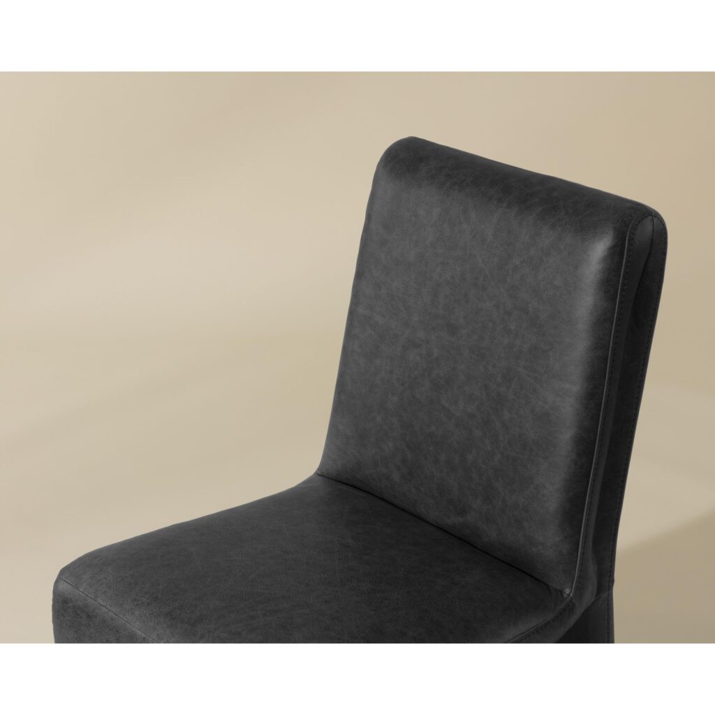 Cascata Dining Chair - Marseille Black Leather - Image 6