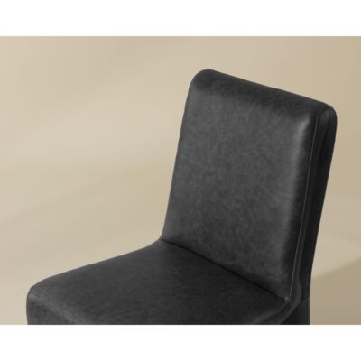 Cascata Dining Chair - Marseille Black Leather 111293 111293 CASCATA DINING CHAIR MARSEILLE BLACK LEATHER 7