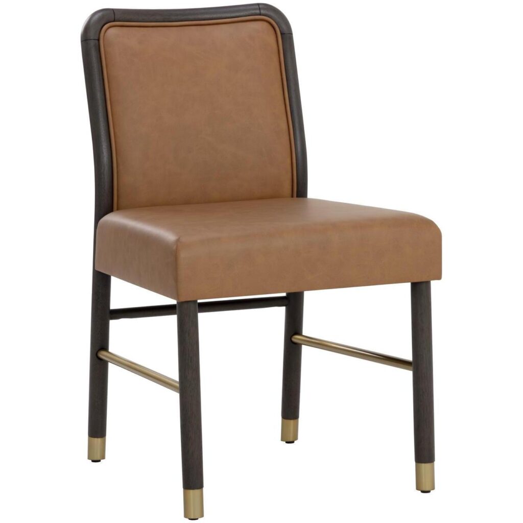 Jeno Dining Chair - Milliken Cognac