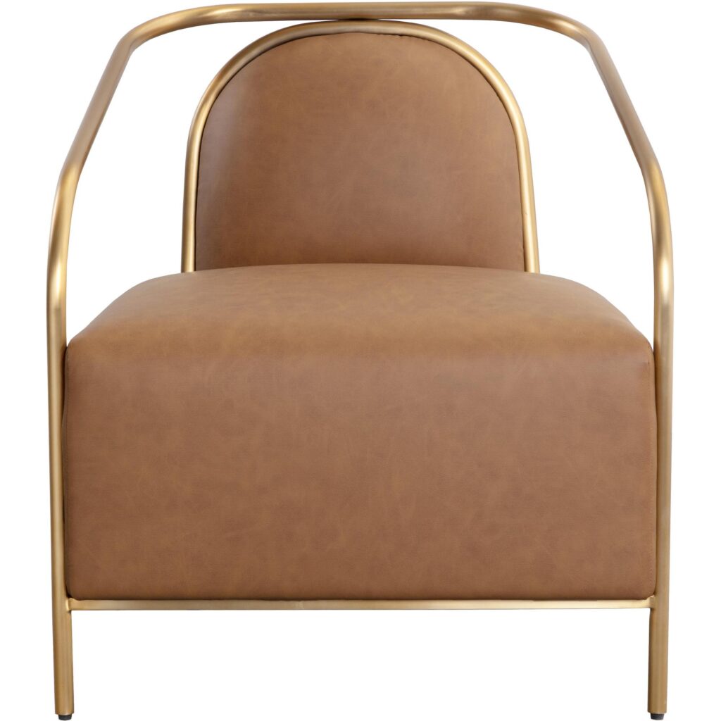 Cicero Lounge Chair - Milliken Cognac - Image 2