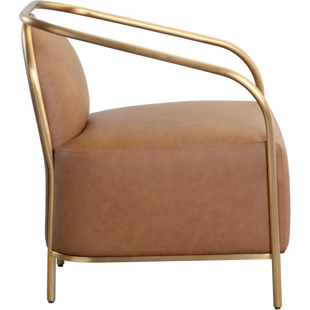 Cicero Lounge Chair - Milliken Cognac - Image 3