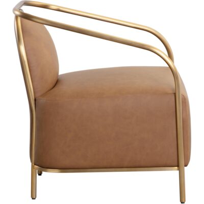 Cicero Lounge Chair - Milliken Cognac 111329 111329 CICERO LOUNGE CHAIR MILLIKEN COGNAC 2