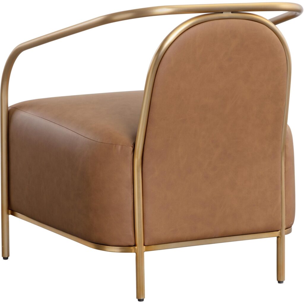 Cicero Lounge Chair - Milliken Cognac - Image 4