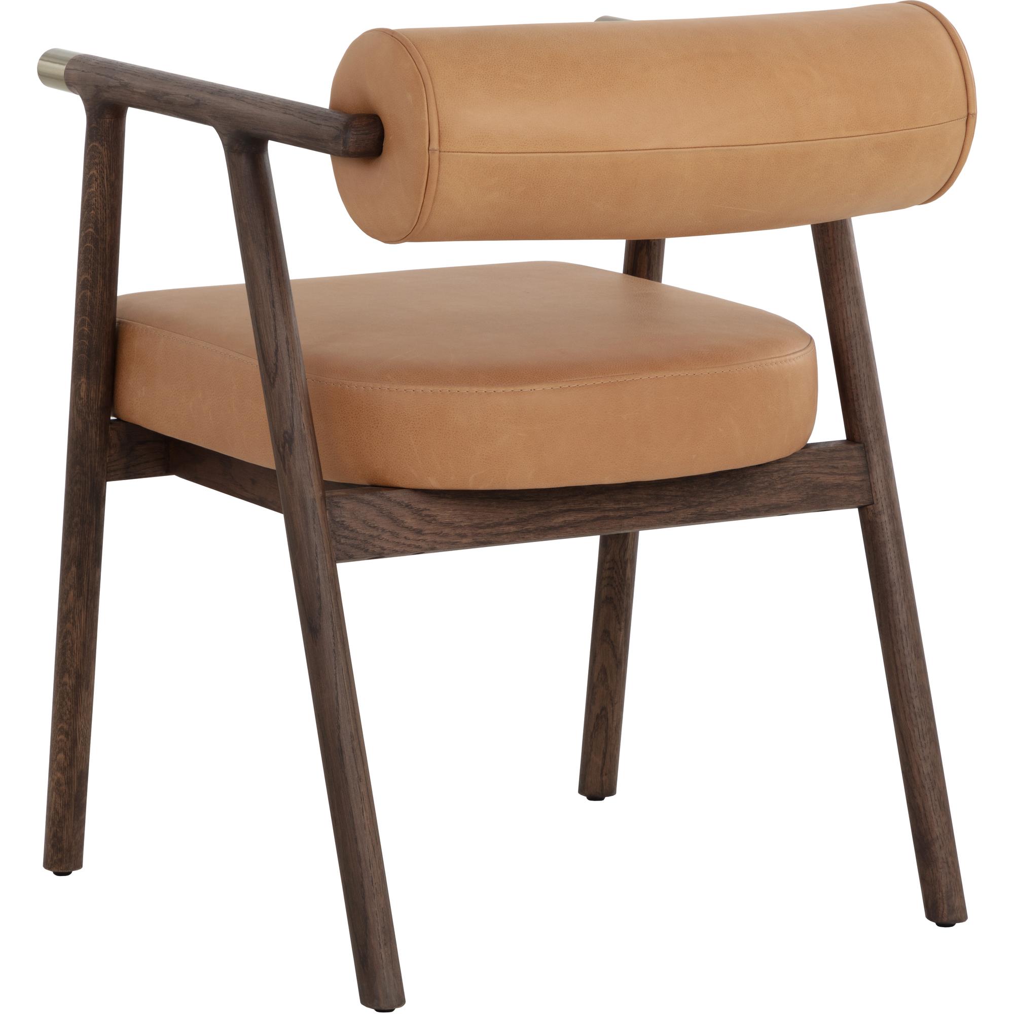 Sova Dining Armchair - Antique Brown - Sahara Camel Leather 4 Sova Dining Armchair - Antique Brown - Sahara Camel Leather - Image 4