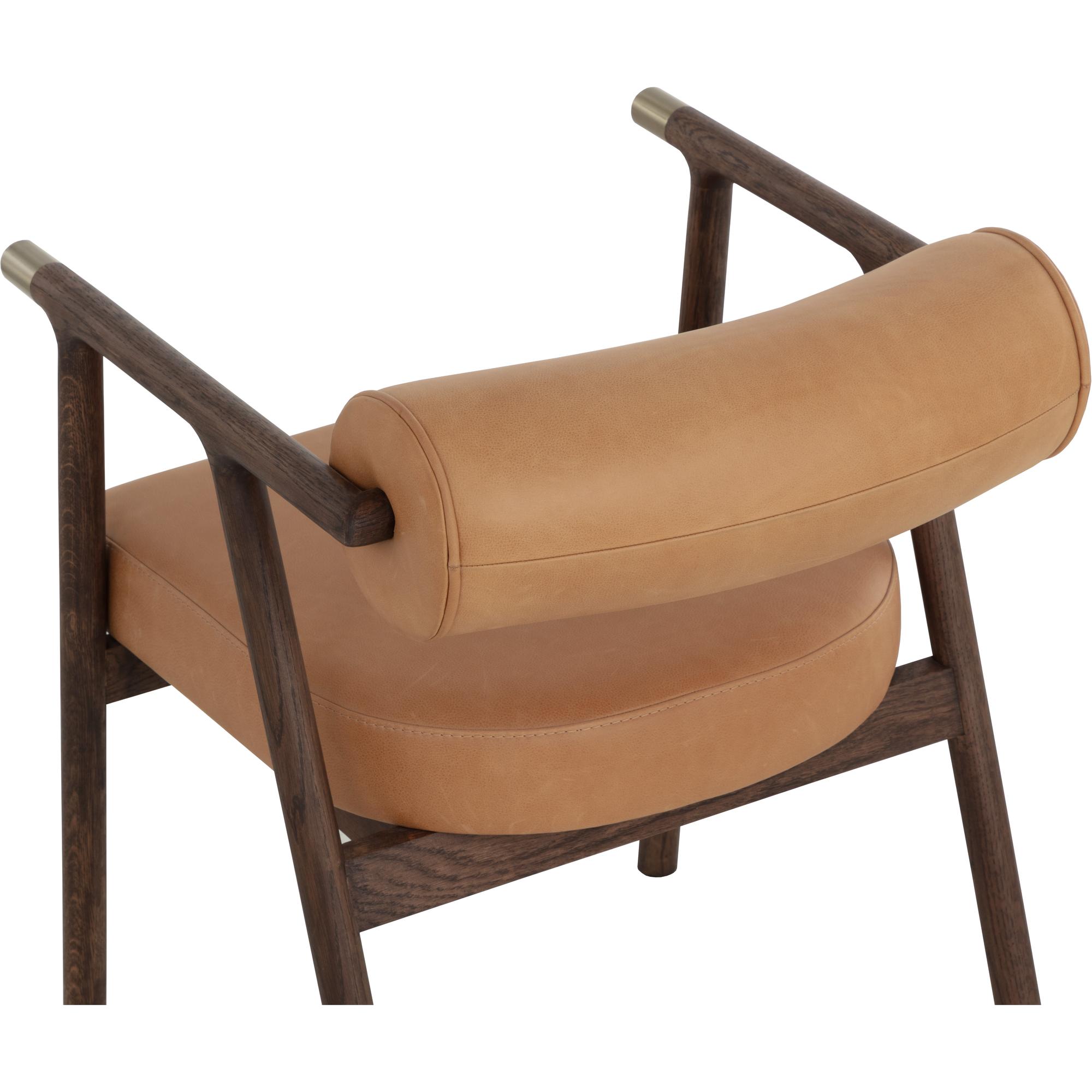 Sova Dining Armchair - Antique Brown - Sahara Camel Leather 5 Sova Dining Armchair - Antique Brown - Sahara Camel Leather - Image 5