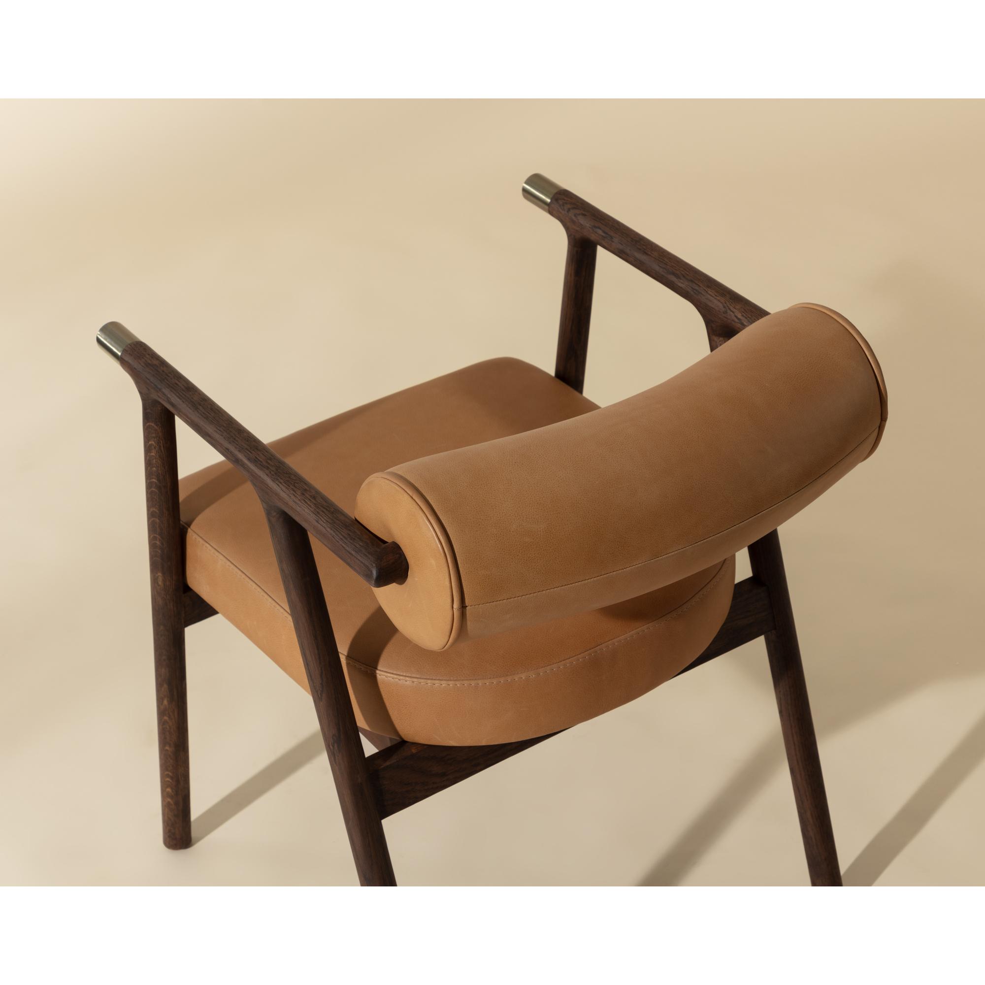 Sova Dining Armchair - Antique Brown - Sahara Camel Leather 8 Sova Dining Armchair - Antique Brown - Sahara Camel Leather - Image 8