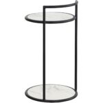 Parga End Table - Black - Marble Look 9 Parga End Table - Black - Marble Look 111343 111343 PARGA END TABLE BLACK MARBLE LOOK 3