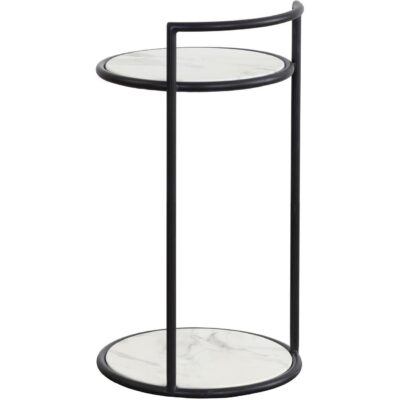 Parga End Table - Black - Marble Look 111343 111343 PARGA END TABLE BLACK MARBLE LOOK 3