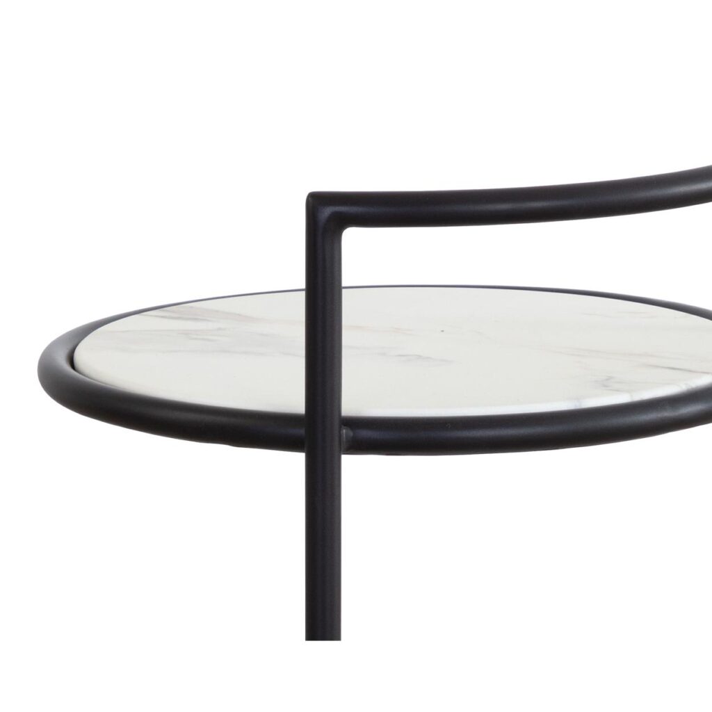 Parga End Table - Black - Marble Look - Image 6