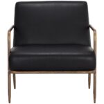 Lathan Lounge Chair - Charcoal Black Leather 9 Lathan Lounge Chair - Charcoal Black Leather 111357 111357 LATHAN LOUNGE CHAIR CHARCOAL BLACK LEATHER 1