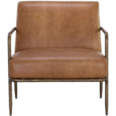 Lathan Lounge Chair - Tan Leather 111358 111358 LATHAN LOUNGE CHAIR TAN LEATHER 1