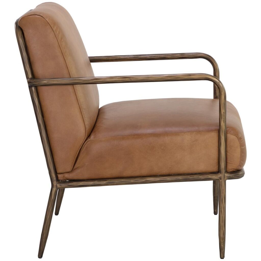 Lathan Lounge Chair - Tan Leather - Image 3