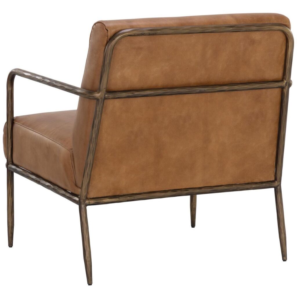 Lathan Lounge Chair - Tan Leather - Image 4