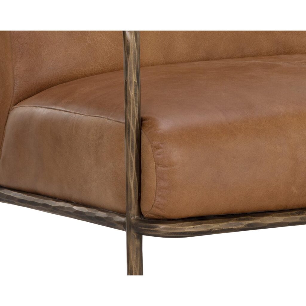 Lathan Lounge Chair - Tan Leather - Image 6