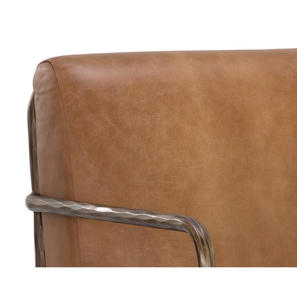 Lathan Lounge Chair - Tan Leather - Image 7