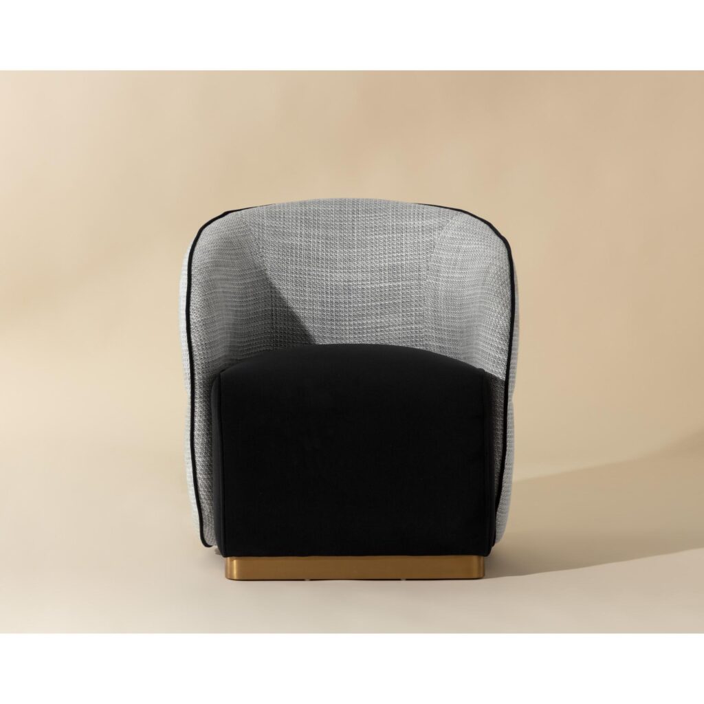 Fatina Lounge Chair - Abbington Black / Vera White Pepper - Image 2