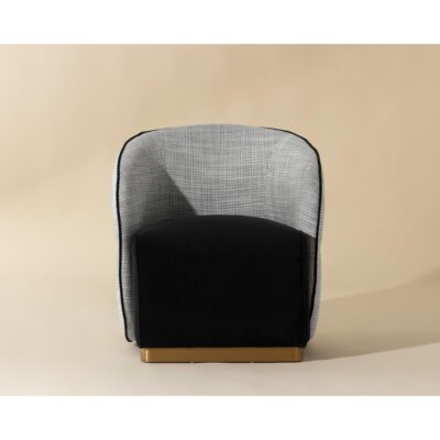 Fatina Lounge Chair - Abbington Black / Vera White Pepper 111363 111363 FATINA LOUNGE CHAIR ABBINGTON BLACK VERA WHITE PEPPER 1