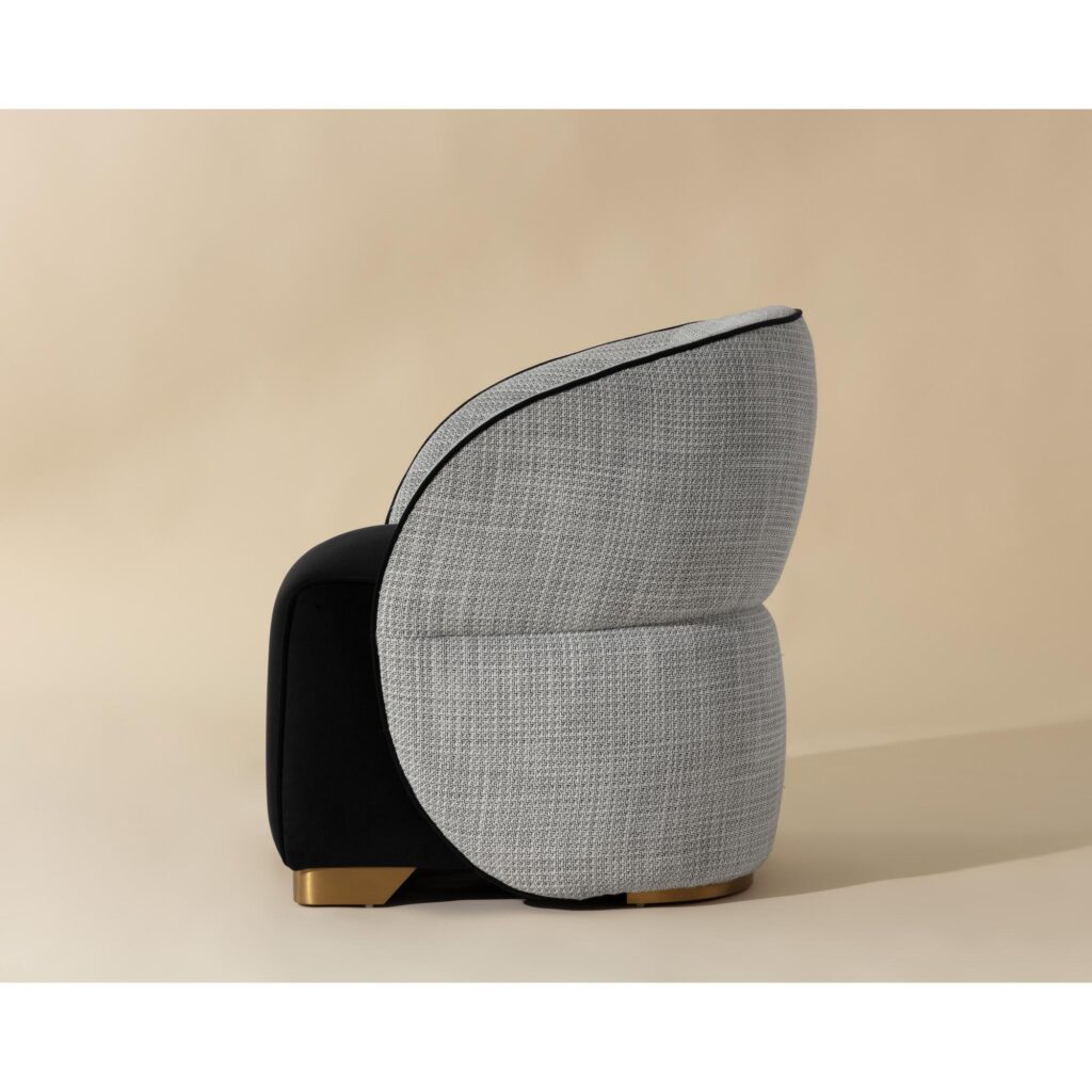 Fatina Lounge Chair - Abbington Black / Vera White Pepper - Image 3