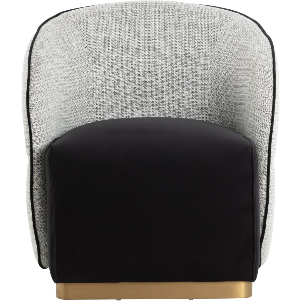 Fatina Lounge Chair - Abbington Black / Vera White Pepper - Image 7