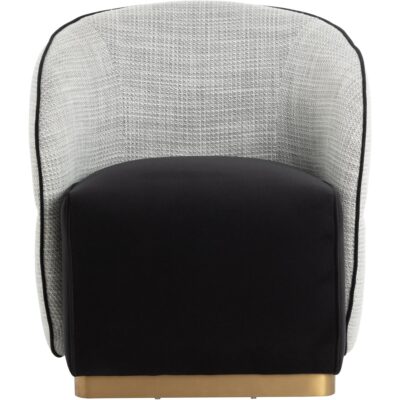 Fatina Lounge Chair - Abbington Black / Vera White Pepper 111363 111363 FATINA LOUNGE CHAIR ABBINGTON BLACK VERA WHITE PEPPER 21