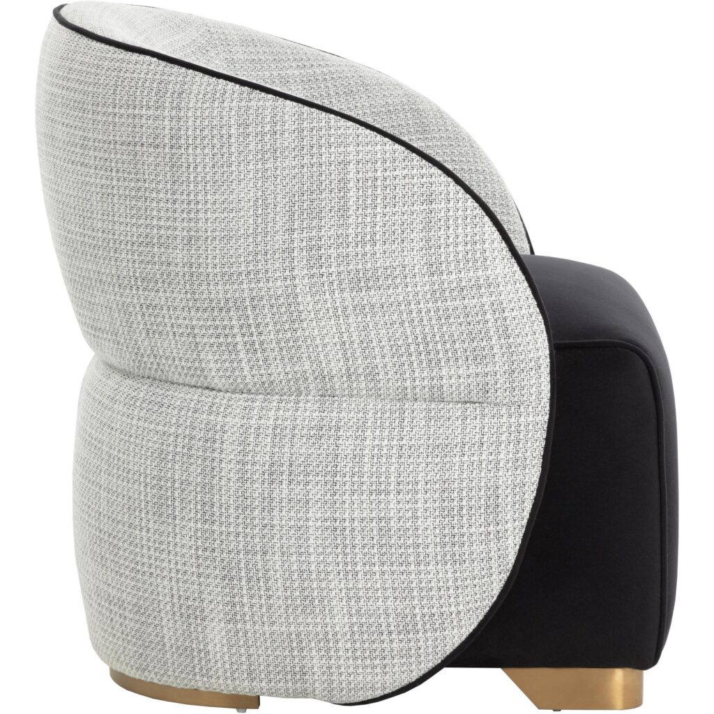 Fatina Lounge Chair - Abbington Black / Vera White Pepper - Image 8