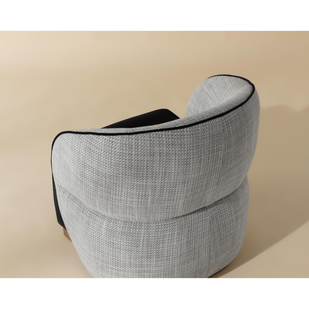 Fatina Lounge Chair - Abbington Black / Vera White Pepper - Image 5