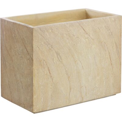 Leilani Planter - Medium - Travertine Look - Natural