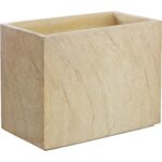 Leilani Planter - Medium - Travertine Look - Natural 111372 111372 LEILANI PLANTER RECTANGULAR MEDIUM TRAVERTINE LOOK