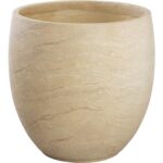 Aster Planter - Large - Travertine Look 111374 111374 DIANTHA PLANTER ROUND LARGE TRAVERTINE LOOK