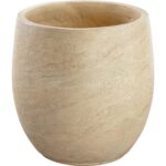 Aster Planter - Small - Travertine Look 111375 111375 DIANTHA PLANTER ROUND SMALL TRAVERTINE LOOK