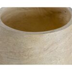 Aster Planter - Small - Travertine Look 111375 111375 DIANTHA PLANTER ROUND SMALL TRAVERTINE LOOK 6