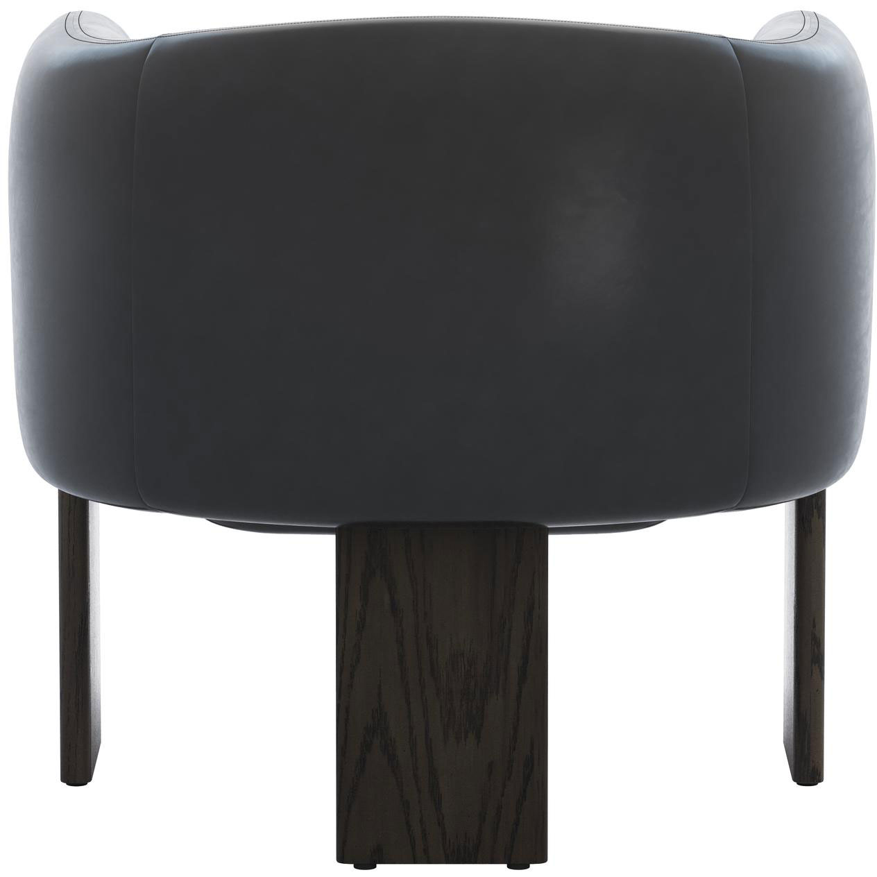 Trine Lounge Chair - Dark Brown - Vintage Black Night Leather 5 Trine Lounge Chair - Dark Brown - Vintage Black Night Leather - Image 5