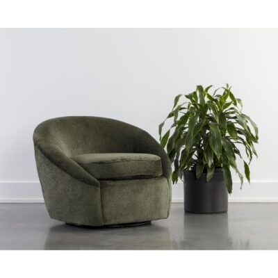 Bliss Swivel Lounge Chair - Bergen Olive 111410 111410 BLISS SWIVEL LOUNGE CHAIR BERGEN OLIVE 5