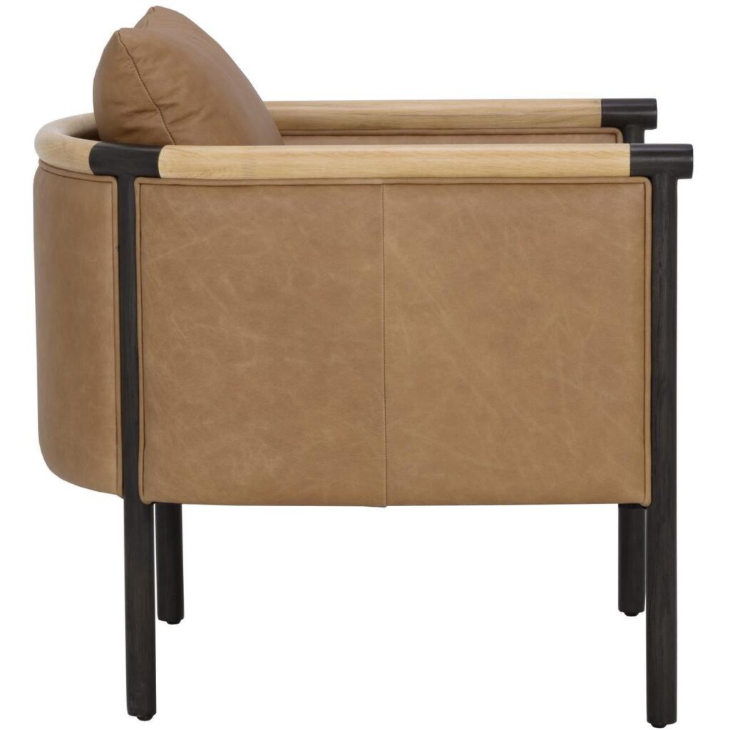 Wilder Lounge Chair - Ludlow Sesame Leather - Image 3