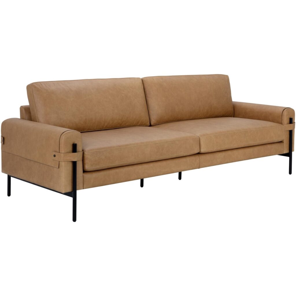 Camus Sofa - Ludlow Sesame Leather